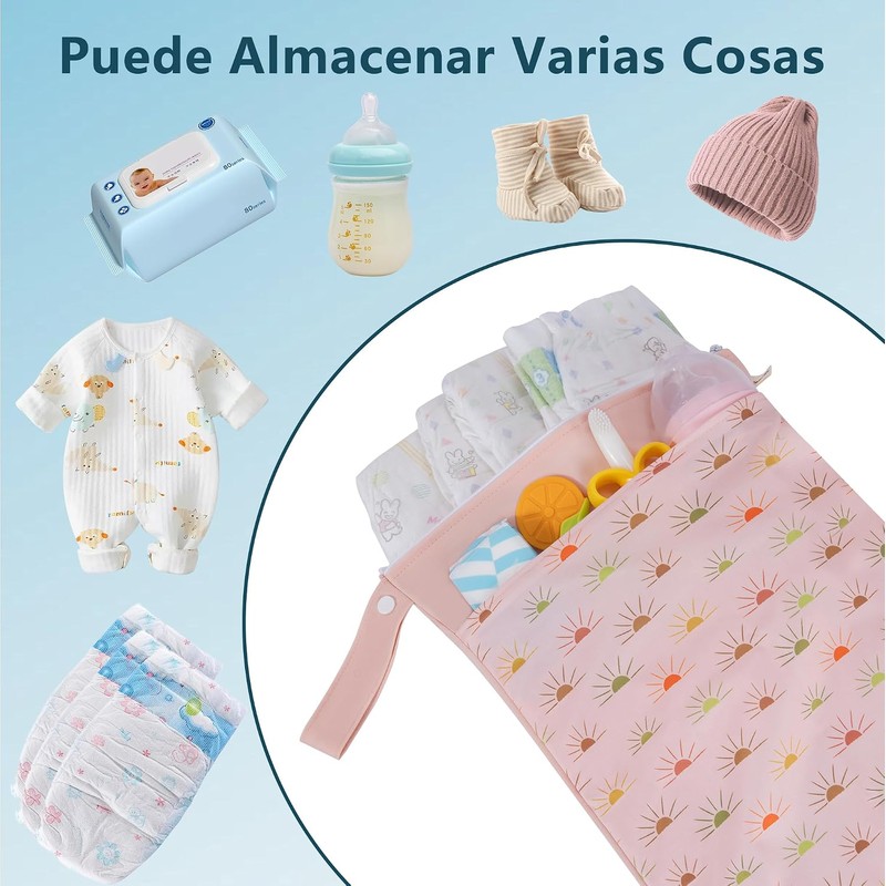 AKOZLIN Bolsa para Ropa Mojada, Beige,Impermeable, 2 Pcs Bolsas para