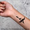4 x 'Witch On A Broomstick' Temporary Tattoos - Water