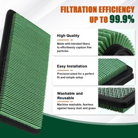 LOCOPOW 17211-Z0A-013 17211-ZOA-013 Air Filter for Honda GCV530 GCV530R GCV530U GXV530R V530U