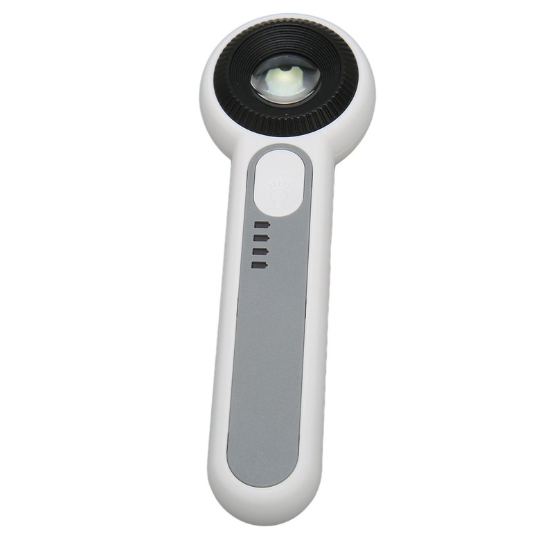 30X Handheld Magnifier 3 Levels Brightness Adjustment Touch Control LED