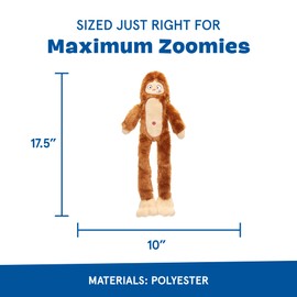 BARK Hairy Henderson Sasquatch Plush Dog Toy, Brown, Bigfoot Design