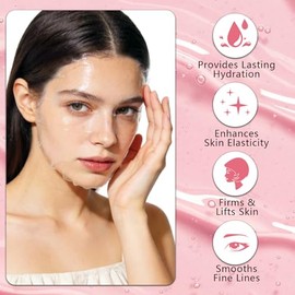 2 máscaras de colágeno para envolver la noche, mascarilla facial para mujeres, hidrata profundamente, reafirma la piel y minimiza los poros, tratamien