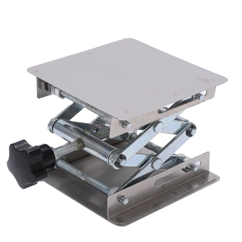 Small Stainless Steel Lifting Platform Manual Miniature Lift Stand Table