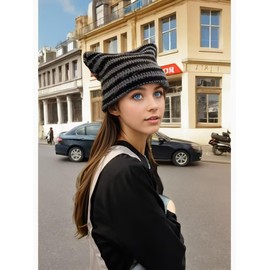 Therian Gear Y2K Emo Grunge Accessory Cat Beanie Grunge Gloves Fairycore Bracelets Black