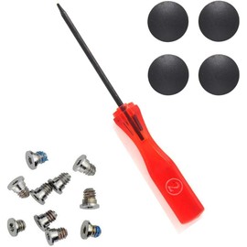 Pardarsey 4 Pack Rubber Case Feet Set of 10pcs Repair Replacement Screw+1pcs 5 Point Pentalobe Screwdriver Compatible For MacBook Pro Retina A1425 A1502 A1398 13" 15" Bottom Case