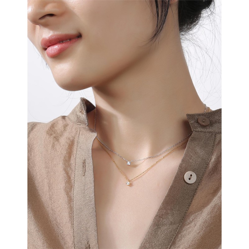 Lady Like 925 Silver, Minimal, Deluxe, Princess Necklace, Earrings, Sterling