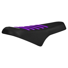 Enjoy Mfg Seat Cover Compatible Fit for Ridstar Q20 E Bike #477 (All Black with Purple Ribs)