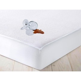 100% Waterproof King Size Mattress Protector – Soft Cotton Terry 30cm Extra Deep Fitted Bed Sheet Anti-Allergy Non Noisy Mattress Protector King Size Cover – Breathable (White, King)