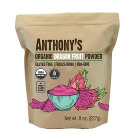 Anthony's Organic Dragon Fruit Powder, 8 oz, Freeze-Dried, Gluten Free, Non GMO