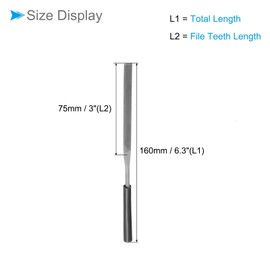CoCud Flat Needle File Shank Size 0.16 Inches Total Length 6.3 Inches Steel Rasps with Non-Slip Grip - (Applications for Workshops) Pack of 10