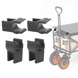 Camping Folding Wagon Table Buckles, Garden Cart Desktop Mounting Accessories, Snap-on Installation, 0.7" Mounting Pole Dia, 4 PCS (Snap-on Type)