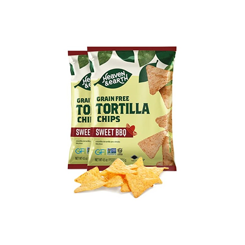 Heaven & Earth Sweet BBQ Tortilla Chips, Grain Free Tortilla