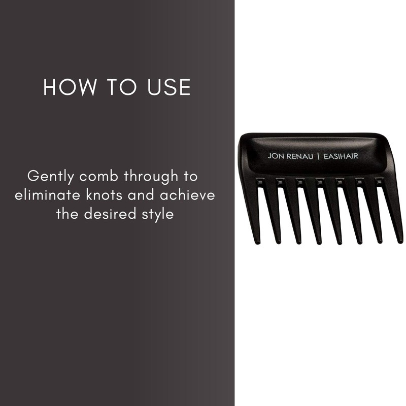 Jon Renau Wide Tooth Comb - Detangling Comb For Synthetic,