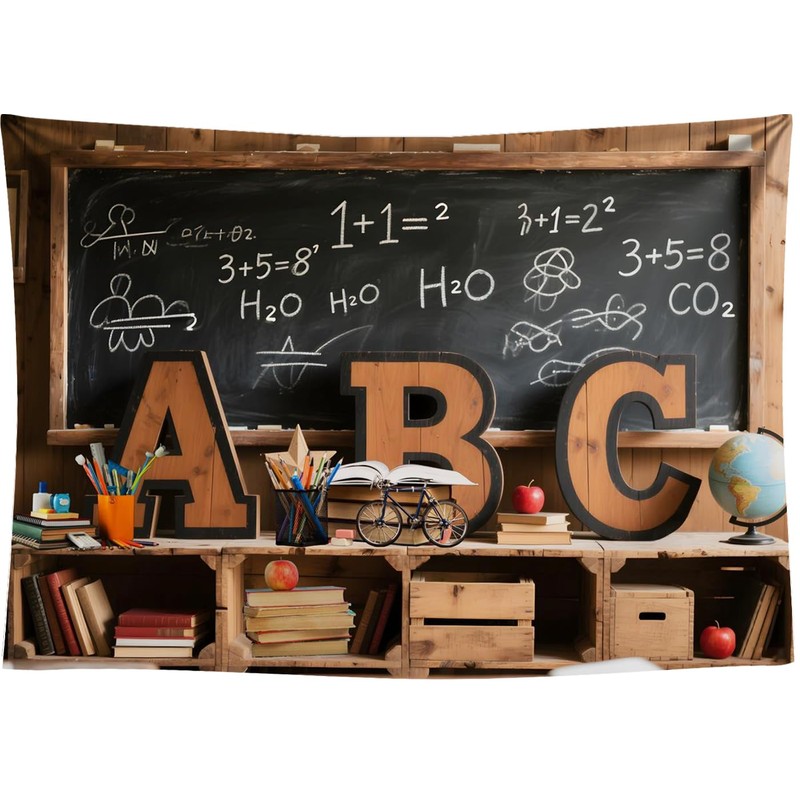 CapiSco Back to School Backdrop for Teacher Students Classroom Party