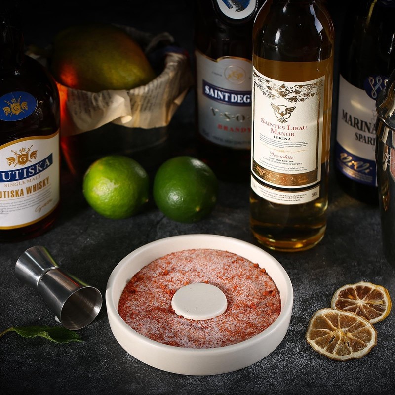 Cosnou Ceramic Margarita Salt Rimmer with Lid Home Bar Accessories