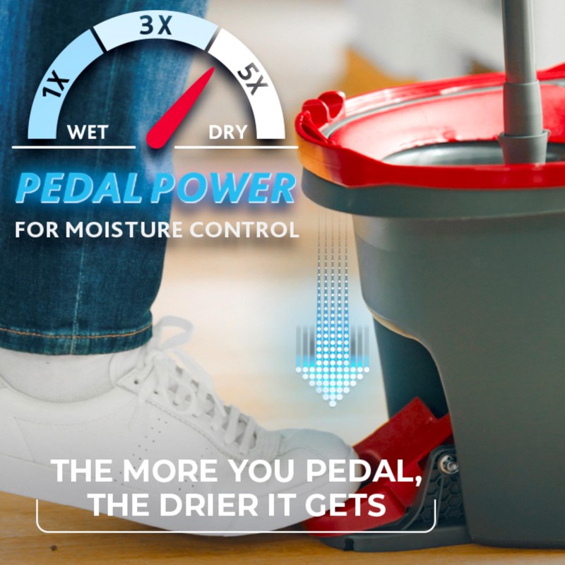 O-Cedar Easywring Microfiber Spin Mop & Bucket Floor Cleaning System