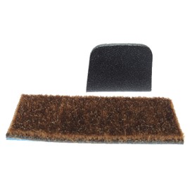 Archery 4" X 8" Hair Rug Arrow Rest KIT SUPERHAIR Bear Style Carpet with Leather Strike Plate Traditional Recurve Longbow (Black)