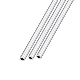 METALLIXIITY 6063 Aluminum Tube 6mm Outer Diameter x 4mm Inner Diameter x 300mm Length 3pcs Aluminum Round Tube for Home Furnishing Machinery DIY Crafts