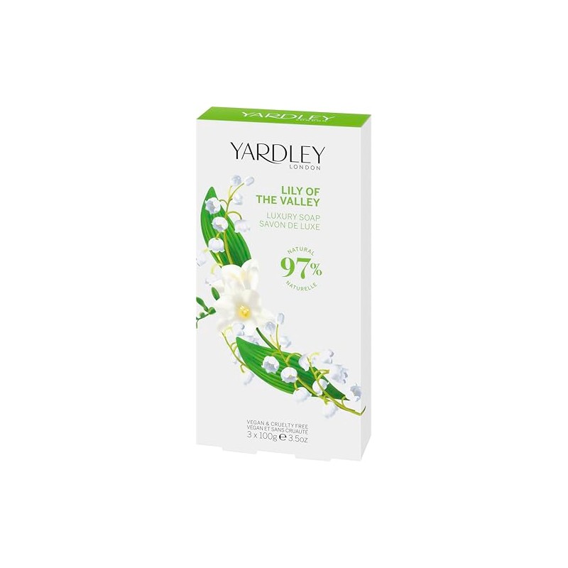 'Yardley London Lily of the Valley Luxury Soap 3 x100g