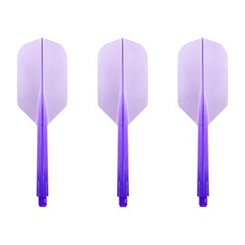 Darts Corner Condor Integrated Flight & Stem - Zero Stress - Slim - Long Clear Purple - 1 Set (3)