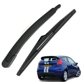 Ruolin Car Rear Windscreen Wiper, Black, Replacement Rear Wiper Arm + Windscreen Wiper Set Compatible with Ford Fiesta 2008-2017