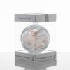 Sienna Glass Engagement Gift Friendship Ball, 10cm, white, gift boxed