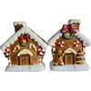 khevga Christmas Decoration Gingerbread House Terracotta LED Timer Set of