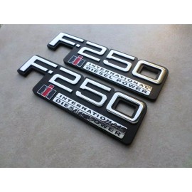 Ford 2X NEW Ford F-250 International Diesel Power TEWOBSF250 Nameplates Logos Emblems