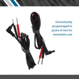 BodyMed Replacement Lead Wires, 45-in. Length, 2/Pack, 5 Pack – for Use with Electrotherapy TENS Units – Compatible with Electrode Lead Wires with 2 mm Plug