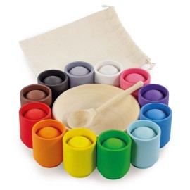 Ulanik Balls in Cups Large Toddler Montessori Toys for 1 Year Old + Wooden...