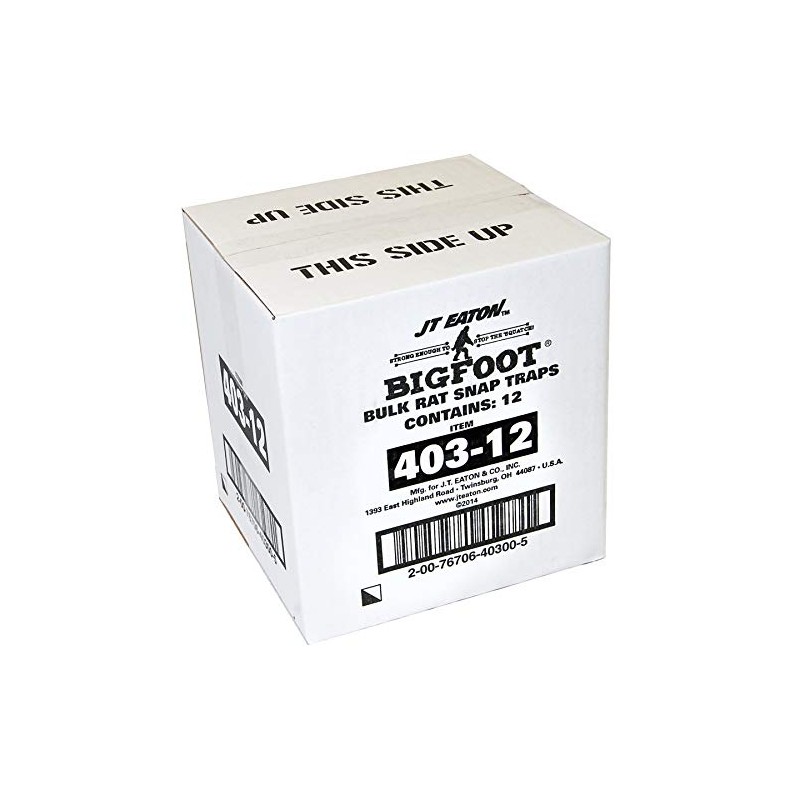 JT Eaton 403-12 Bigfoot Rat Size Snap Trap with Expanded