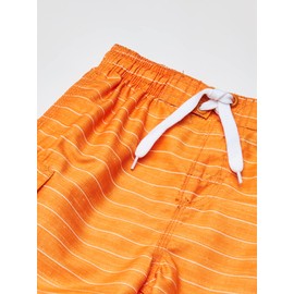 Kanu Surf Boys Quick Dry UPF 50+ Beach Swim Trunk, Line Up Orange, 8