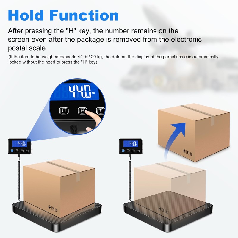 Shipping Scale, 440lb/0.5oz High Accuracy Digital Scale for Packages with