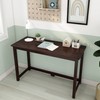 Max & Lily Solid Wood Desk, 47 Inches, Espresso