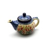 Polish Pottery Teapot - 14 oz. - Crimson Bells