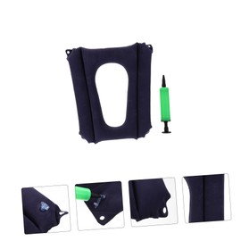 Mobestech Removable Seat Cushion Pad Inflatable Lumbar Support for Home Car Office Travel (Blue)