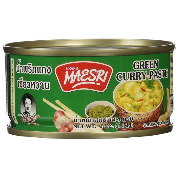 Maesri Thai Green Curry Paste (Pack of 2)