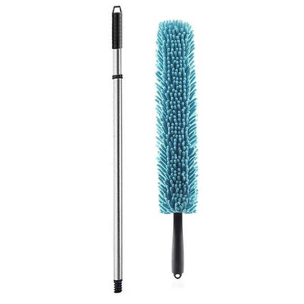 Fuller Brush Bendable Microfiber Duster - Bending Micro Fiber Dust Cleaner w/Long Handle for Home Cleaning & Dusting - Flexible Head for Web Free TV, Ceiling & Furniture
