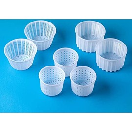 7 items Cheese making kit | Variouse cheese molds 0.25-0.6 kg for soft cheeses (7). Cheesemaking from Cow and Goat Milk. Cheese making supplies by QG group