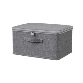 ACESOME Storage Box With Combination Lock, Collapsible Storage Box with Lid, Cationic Fabric Closet Storage Box, Wardrobe Storage for Clothes, Jeans,T-shirts, Quilts, Sweater (40 x 30 x 21 cm)