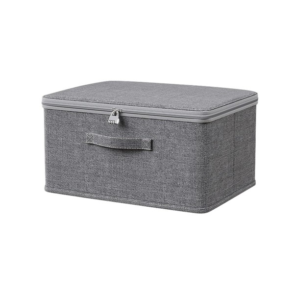 ACESOME Storage Box With Combination Lock, Collapsible Storage Box with