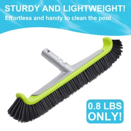 Sepetrel Pool Brush Head for Cleaning Walls,Heavy Duty Inground/Above Ground Swimming Pool Scrub Brushes with Premium Strong Bristle & Reinforced Aluminium Back