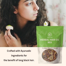 Herbal Hair Oil Mix, Ayurvedic Herb Blend for Hair Oil Infusion Make Your Hair Oil With Dry Ayurvedic Herb Mix, Goodness Of Ayurvedic Natural Herbs For Oil Infusion, Instant Premix For Hair Oil