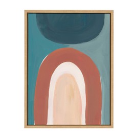 Kate and Laurel Sylvie Teoitlan Valley Study Framed Canvas by Kate Aurelia Holloway, 18x24 Natural, Modern Abstract Statement Home Decor