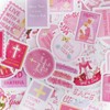 100PCS Bible Verse Stickers, Pink Self-Adhesive Waterproof Christian Jesus Scripture