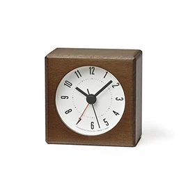 Remnos Meteo JH17-05 BW Lemnos Alarm Clock, Brown, W7 x H7 x D4.2 cm
