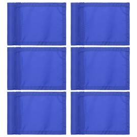 PATIKIL 7 x 5 Inch Golf Flag, 6 Pcs 420D Nylon Mini Garden Pin Flags Portable Target Flag with Tube Inserted for Outdoor Indoor Yard Backyard Garden, Blue