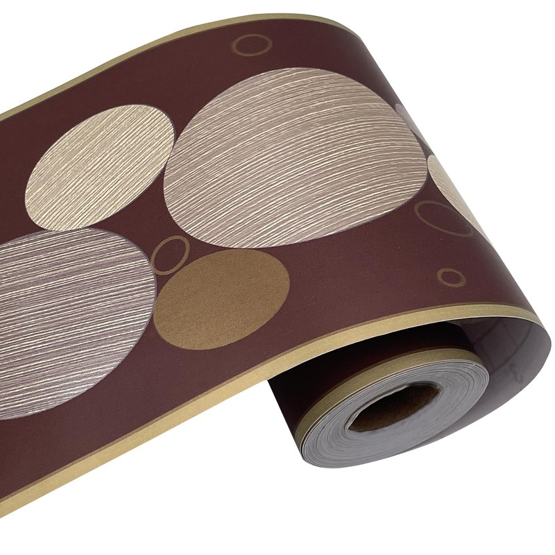 SimpleLife4U Ellipse Pattern Wallpaper Border Roll Peel & Stick Wall