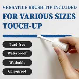 DWIL White Touch Up Paint - Multi Surface Touch Up Paint Pen, Interior and Exterior House Paint, Scratch Repair for Wall, Door, Cabinets, Wood, Furniture, 1.5 Fl Oz (Semi Gloss, White)