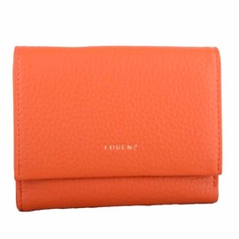 Valita Womens Compact Leather PU Grain RFID Protected Purse - Orange